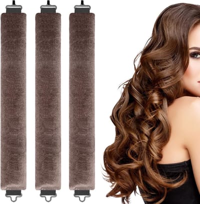 Heatless Curlers Set - 3 Stuks Krulbanden voor Lang, Kort of Golvend Haar, DIY Haarstyling zonder Hitte