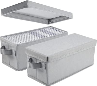 Zylo® CD Koffer - DVD Hard Kunststof Hoesje Houder - CD Organiser Portemonnee - Grijs - 34cm x 14cm x 5cm