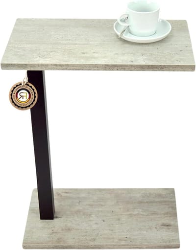 Bijzettafel Betonlook - Laptoptafel Nachtkastje - Meubels Plaatsen - Metalen Frame - 45 x 25 x 70 cm - Beton