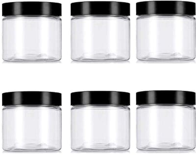 Dailygoods- Plastic Containers 8oz - 250ml PET Jars - Cosmetica/Voedsel - Opbergcontainers - DIY - Schuine Deksel - Potjes