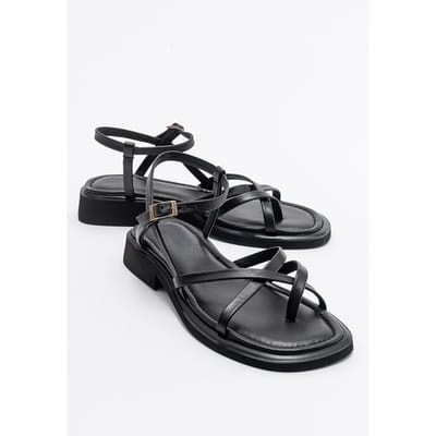 Antas Met bandjes Leer Plat Sandalen (Women)