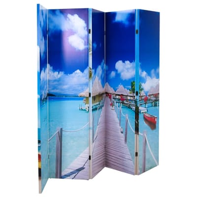 vidaXL - Kamerscherm - inklapbaar - strand - 200x170 - cm