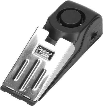 Draadloos Deuralarm - Deurstopper Alarm - Extra Beveiliging - Instelbare Gevoeligheid - 120 dB Alarm - Zilver