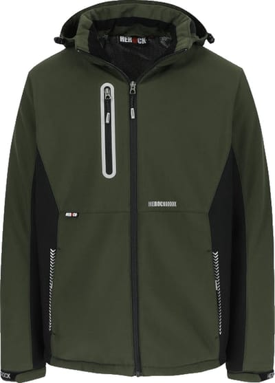 Herock Taris softshell werkjas Experts (2101) - Khaki | Zwart - XS
