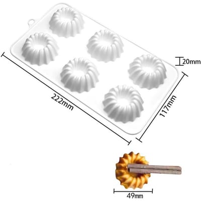6 Gaats Madeleine Design Chocolademousse Vorm DIY Schelpvormige Cakes Siliconen Vormen Frans Dessert Cake Decoratie Gereedschap Bakvormen