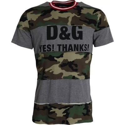 Camouflageprint T-shirt Ja Bedankt