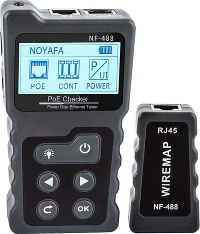 Inline PoE Tester voor Ethernet - Voltage en Stroom Tester