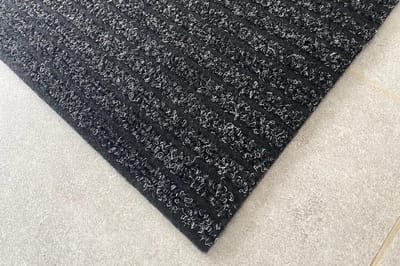 Keukenloper tapijtloper STRIPE - 50x180 cm - anti-slip - antraciet - JYG