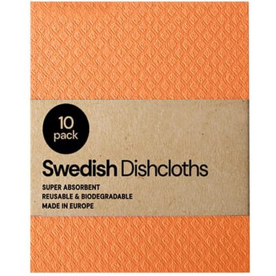 10Pc Vaatdoek Magische Reinigingsdoek Keuken Absorberende Vod Handdoek Cellulose Zweedse Vaatdoek Houtpulp Spons Herbruikbare Vaatdoek 10pcs