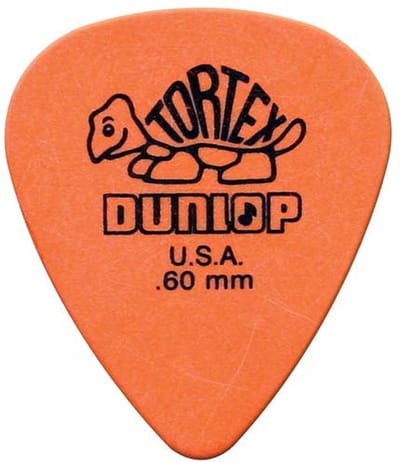 Dunlop 418-R-60 0.60 Mm Oranje Plectra 72-Pack Set Voor Elektrische Gitaarspelers