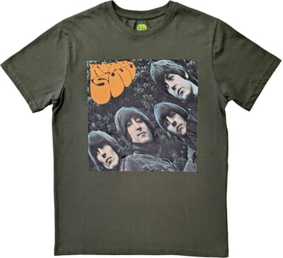 The Beatles - Rubber Soul Album Cover Heren T-shirt - M - Groen