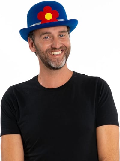 Partychimp Voordeelverpakking 6 pack Bolhoed Clown Carnaval Accessoires voor bij Carnavalskleding Dames Carnavalskleding Heren Verkleedkleren Volwassenen - Vilt - Blauw - One-size - 6 pack