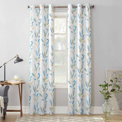 Bladeren Lijnen Bladeren Raamgordijnen voor Woonkamer Luxe Slaapkamer Gordijn Keuken Jaloezieën Draperieën Gordijnen 135W x 60H(cm) x1 white