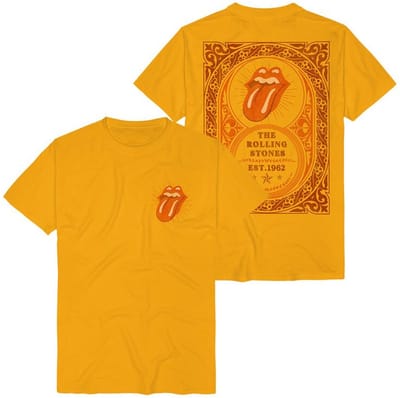 The Rolling Stones T-shirt - Ornament Frame - S tot 3XL - voor Mannen - oranje