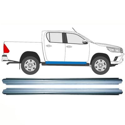 Reparatie dorpel voor Toyota Hilux 2015- / Links = Rechts (symmetrisch) / Set
