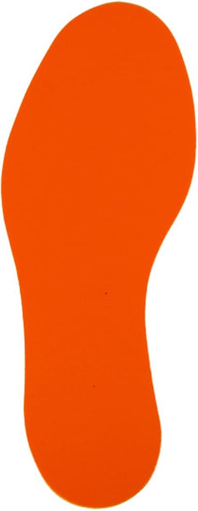 Voetstap Links - Oranje 70 x 180 mm Vlak