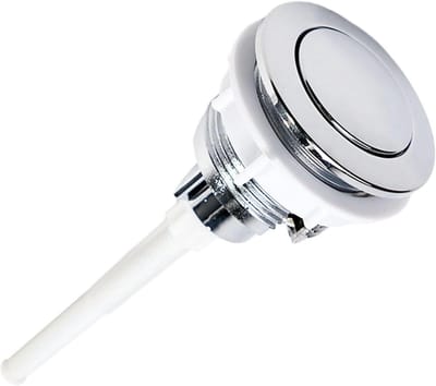 WC Drukknop - Toilet Spoelknop - Water Besparen - Roestvrij Materiaal - 38mm - Zilver