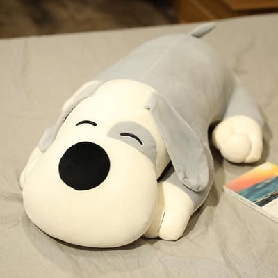 Knuffelige Nieuwe Schattige Dierlijke Kawaii Hond Pluche Speelgoed Puppy Slaapkussen Verjaardagscadeau Meisje Kerstmis Valentijnsdag Cadeau 50cm grijze kleur