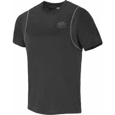 Umbro Grafisch Logo Korte Mouw Zwart Crew Mannen PTF Poly T-Shirt 65844G KMK ZWART