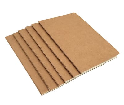Set van 6 Reisdagboeken A5 Gevoerde Notitieboekjes voor Dagelijks Gebruik