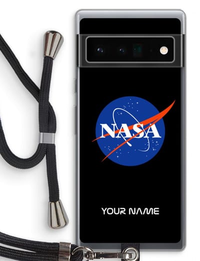 Gepersonaliseerd - Case Company® - Hoesje met koord geschikt voor Google Pixel 6 Pro hoesje met Koord - NASA - Telefoonhoesje met Zwart Koord - Bescherming aan alle Kanten en Over de Schermrand