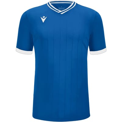 Macron Halley Shirt Korte Mouw Kinderen - Royal / Wit | Maat: 11-12 Y