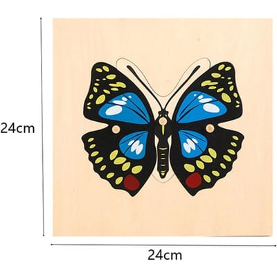 Montessori Puzzels Parochie Leren Lesmateriaal Diereninsecten Cognitief Houten Paneel Puzzels Vroege Educatieve Speelgoed Voor Kinderen beige