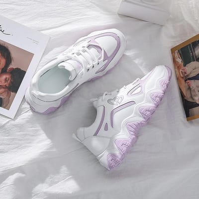 Damesschoenen I Schoenen  Nieuwe Daddy Schoenen Dames Lente Leer Dikke Zool Sportschoenen Casual 40
