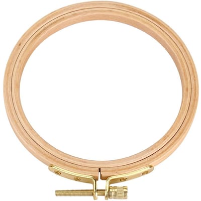 Hand Borduurring Houten Cirkel Frame voor Kruissteek Borduren Naaldkunst DIY Tool 10.5cm beige