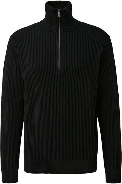 Q/S designed by - Heren pull - Maat L - Mannen - ZWART - katoen