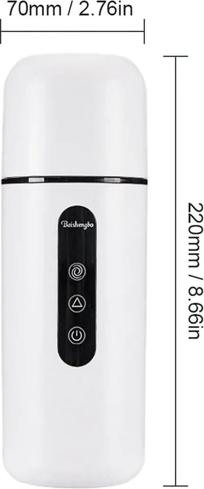 FIBILA Draagbare Auto Waterkoker - Reiswaterkoker - Waterkoker 12v - Waterkoker 12 Volt - Carpoint Waterkoker - LCD Display - Elektrisch - Met Roerfunctie - Wit Zwart