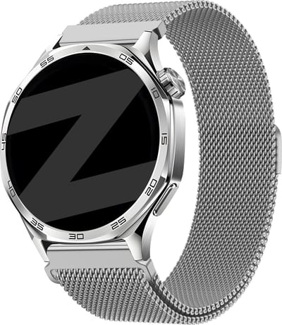 Bandz Smartwatch bandje Milanese 20mm - geschikt voor Samsung Galaxy Watch 7 40 & 44mm / 6 (Classic) / 5 (Pro) / 4 / FE / 3 - 41mm / Active - Polar Pacer / Unite / Ignite - Amazfit GTS 1/2/3/4 / Bip 3 Pro / U Pro - Zilver