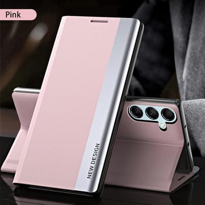 Vergulde Magnetische Case Voor Samsung A55 5G A56 A36 A26 A16 A15 A35 A25 A54 A14 A34 A53 A33 A13 A52S Lederen Stand Flip Telefoonhoes A52-A52 5G-A52S 5G
