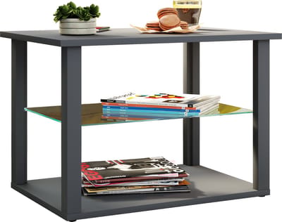 Houten salontafel Sofa-tafel Woonkamertafel Bijzettafel Glas Wanilo M