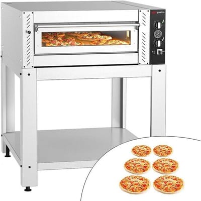 GGM Gastro Elektro Pizzaofen - 6x 30cm (Tief) - Manuell - inkl. Untergestell
