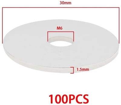 Stalen Ringen 100 Stuks - M6 x 30 mm - Verzinkt Staal - Roestpreventie - Bevestigingsclips - Precieze Pasvorm - Bevestigingsringen