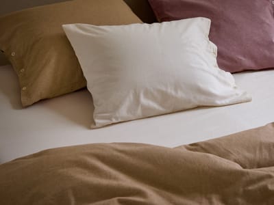 Yumeko kussensloop flanel honey chambray 40x80 - Biologisch & ecologisch - 1 stuk