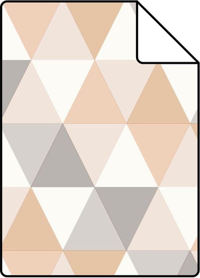 Proefstaal Origin Wallcoverings behang grafische driehoeken beige - 26,5 x 21 cm - 347223-S