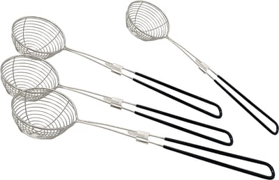 Purepeak Fondue Netjes - Chinese Fondue - RVS - Ø6.5 cm - 4 Stuks - Zwart