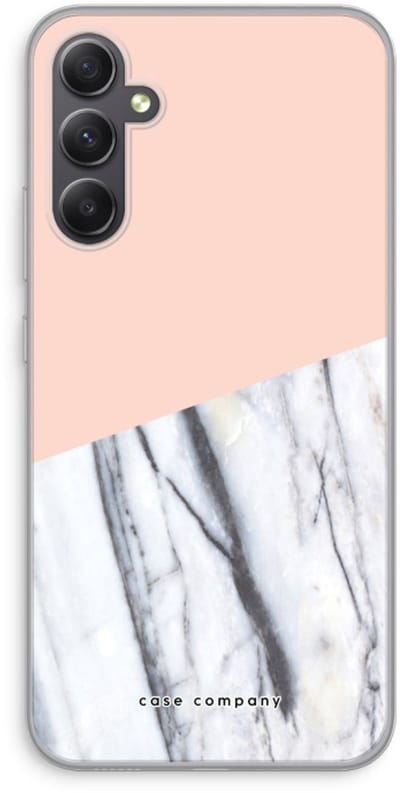 Case Company® - Hoesje geschikt voor Samsung Galaxy A34 hoesje - A touch of peach - Soft Cover Telefoonhoesje - Bescherming aan alle Kanten en Schermrand
