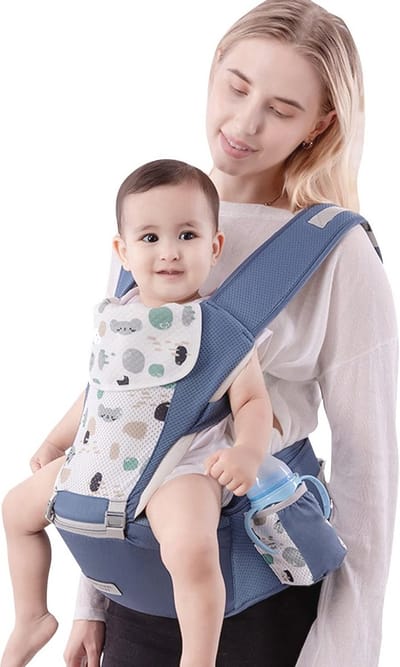 Multifunctionele Heupdrager voor Baby's - Ergonomische Draagzak met Ademend Katoen - Geschikt voor 0-36 Maanden