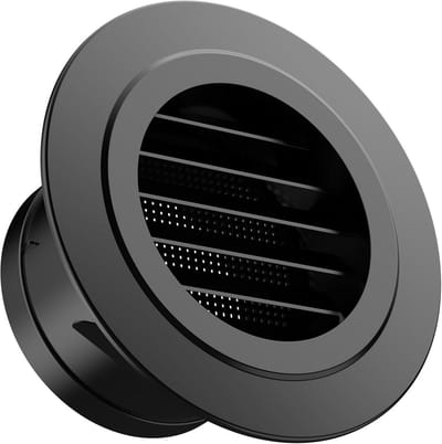 Ronde Ventilatierooster met Insectenbescherming voor Buiten - Ventilatierooster voor Garage, Badkamer, Keuken