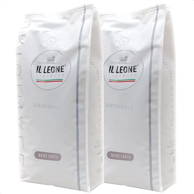 Il Leone Espresso - Nero Forte Koffiebonen - Compatibel met Koffiezetapparaten en Espressomachines - Donkere Branding Arabica Bonen - 2 KG