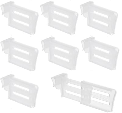 Allecto - Fridge Partition Wall - Koelkast Scheidingswand - Ruimtebesparend - Wit - Koelkast Organizer - Geschikt voor Koelkasten - 8 Stuks