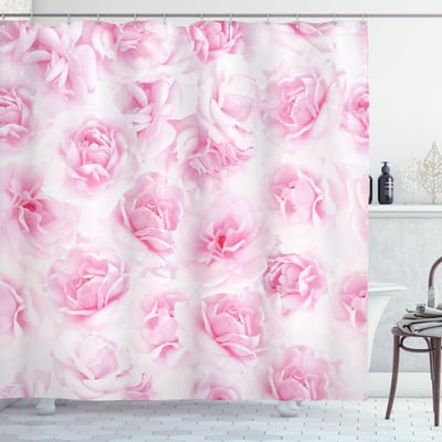 New Bed, Roos Bloementuin Victoriaans, Douchegordijn Badkamer Decor Set met Haakjes, 175 cm B 180 cm L