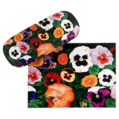 Stijlvolle Brilhoes met Bloemenmotief en Microvezeldoek