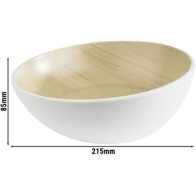 GGM Gastro (6 Stück) Schale - FRIDA - Melamin - 1 Liter - Ø 215mm - Weiß