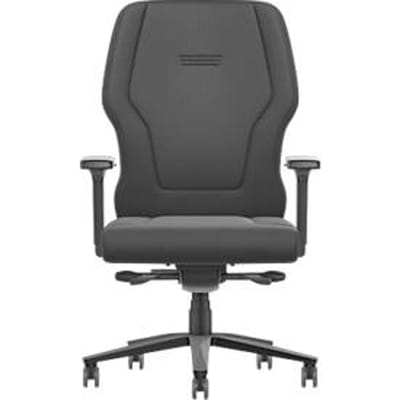 Interstuhl Bürostuhl XXL112, T-Armlehnen, Synchronmechanik, Schiebesitz, Lordosenstütze, Stoffbezug, schwarz/schwarz