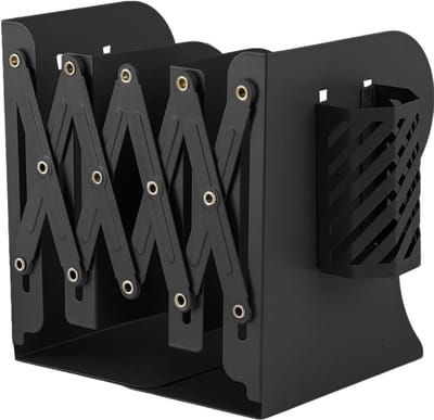 Klein bureaurek - Bureau organizer - Bureau opruimen - Telescopisch ontwerp - 15 x 10 cm - Zwart