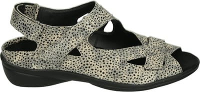Durea 7258 G - Platte sandalenDames Sandalen - Kleur: Bruin - Maat: 38